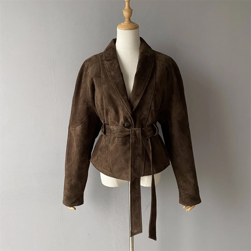 Jxwatcher женское пальто из натуральной замши - Фотография_5