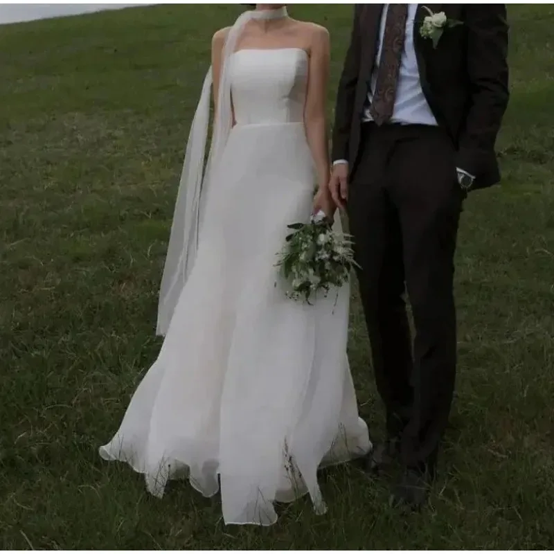 Новейшие простые свадебные платья - Фотография_2