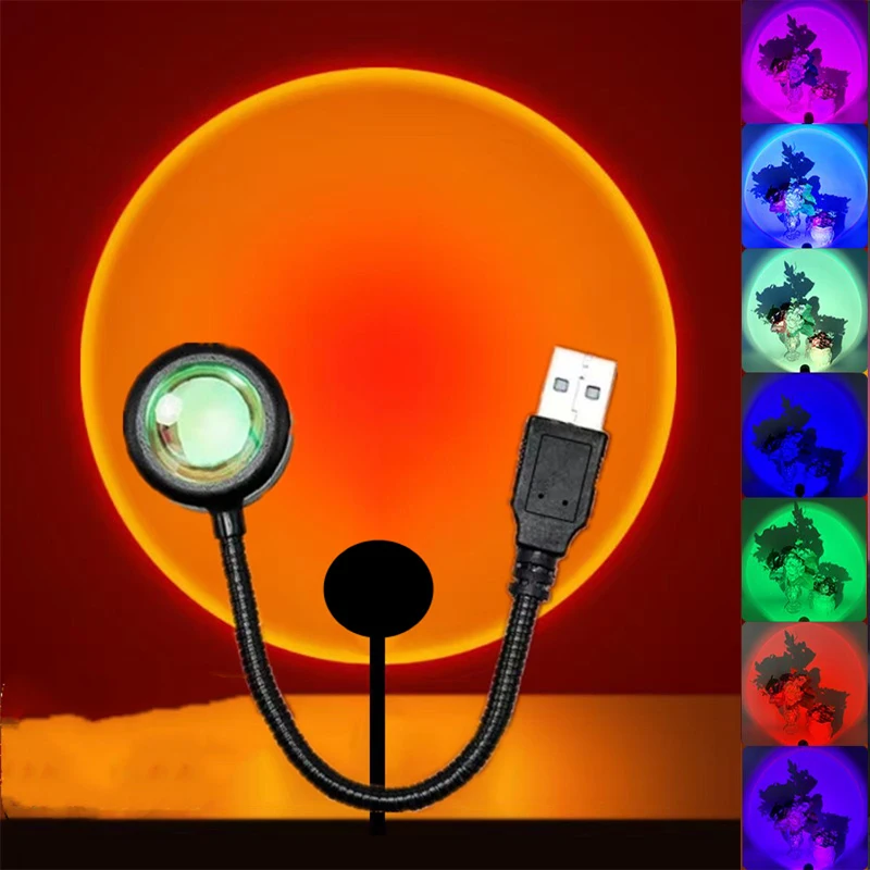 Светодиодная rgb лампа заката