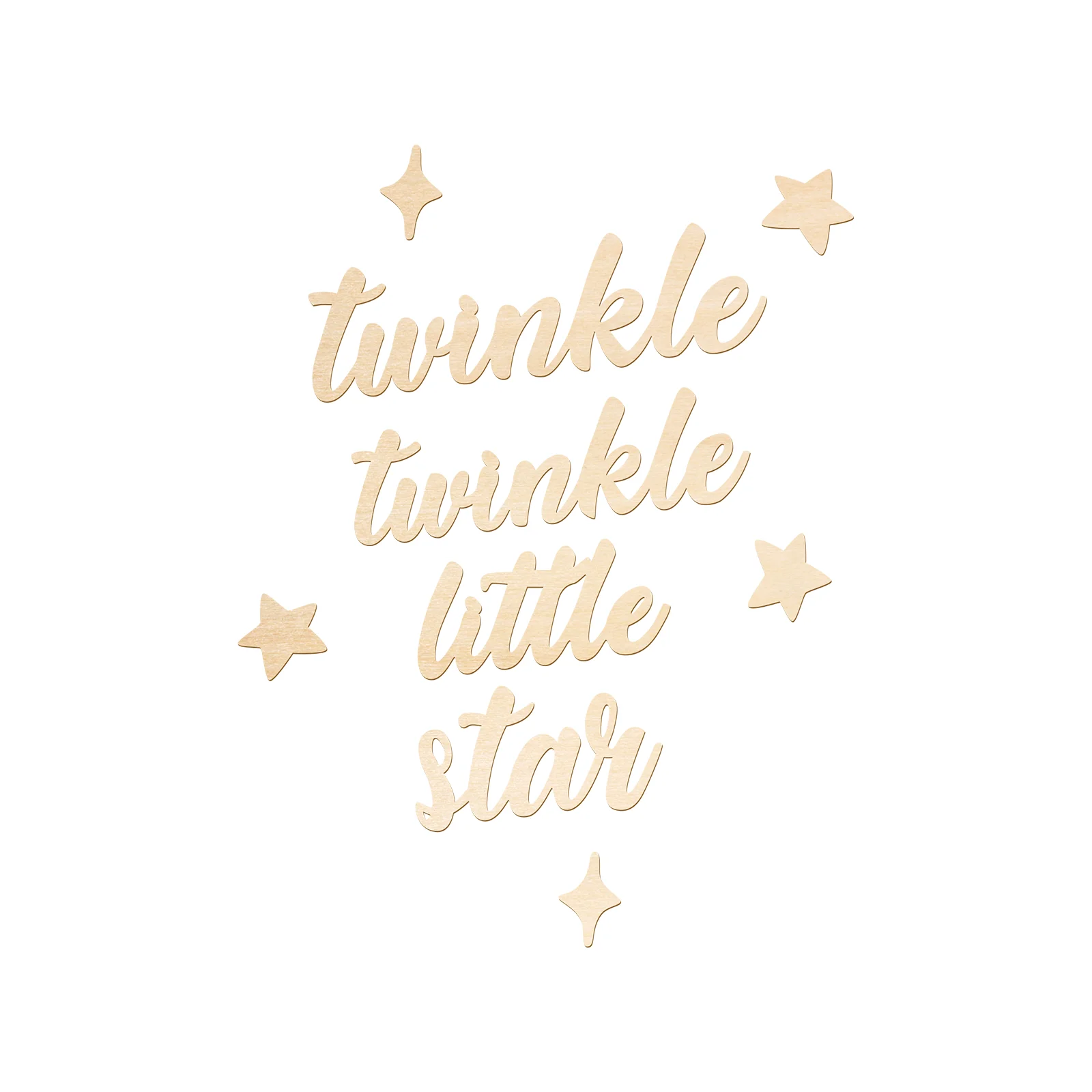 Деревянная вывеска twinkle twinkle little star — декор для детской стен - Фотография_2