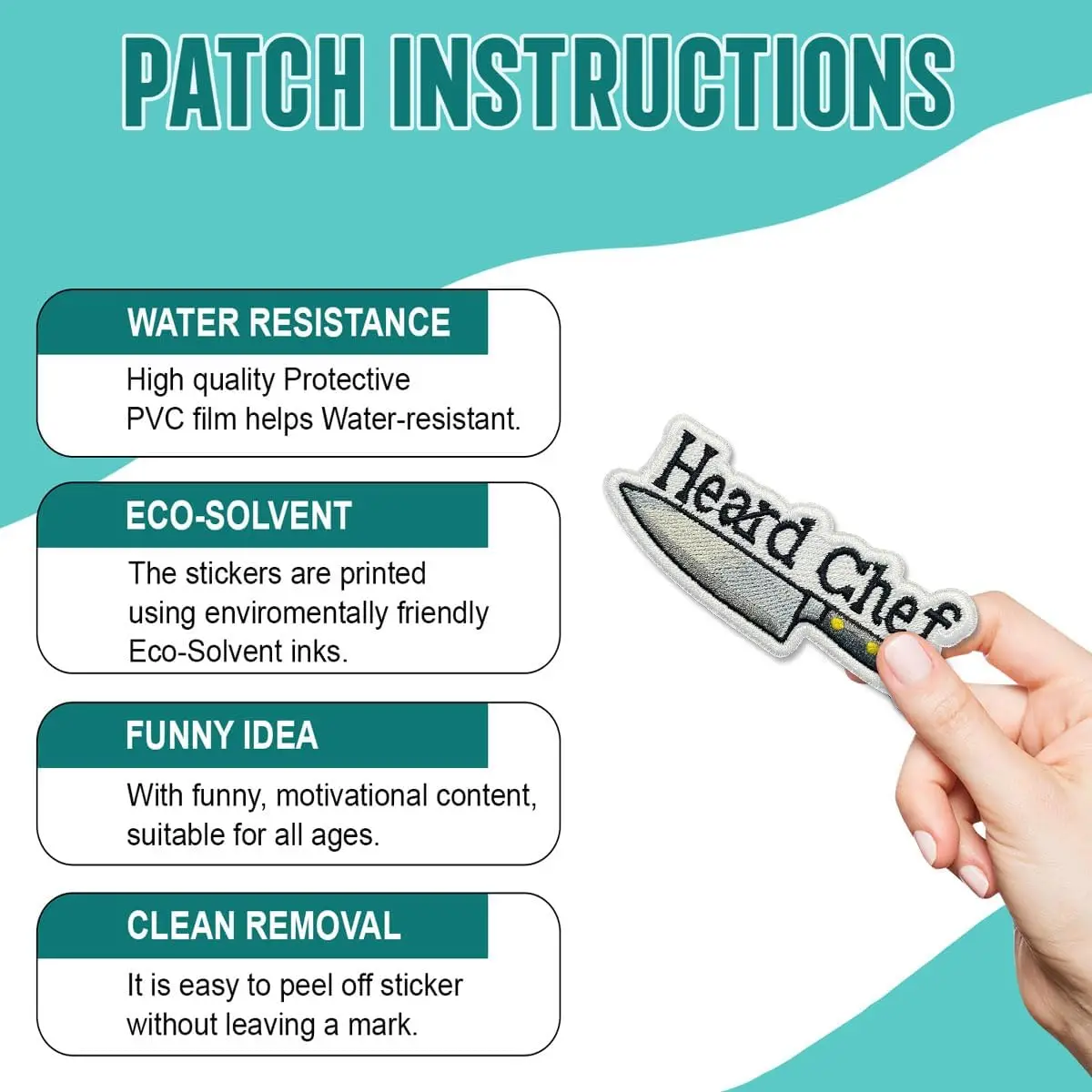 Вышитая нашивка heard knife iron - Фотография_3