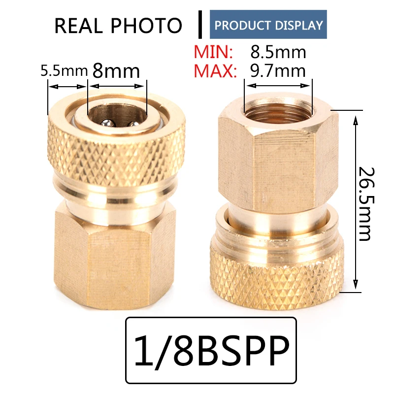 1/8bspp, внутренняя быстроразъемная разъединительная муфта 8 мм - Фотография_4