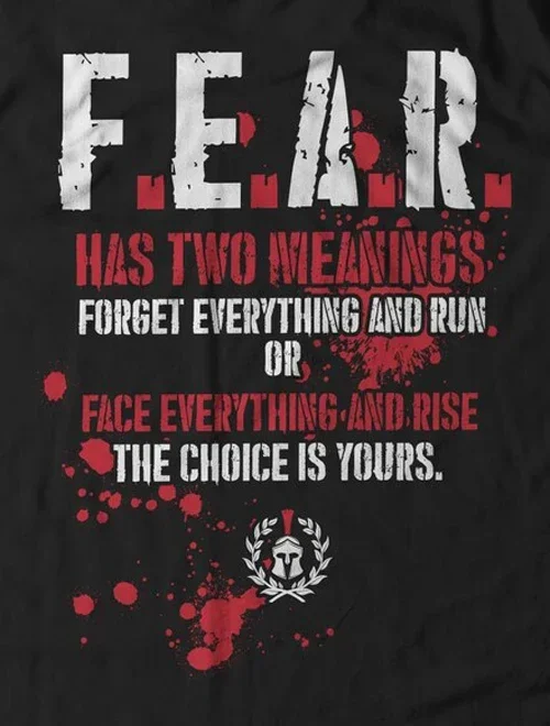 Футболка fear has two meanings spartan warrior с надписью - Фотография_2
