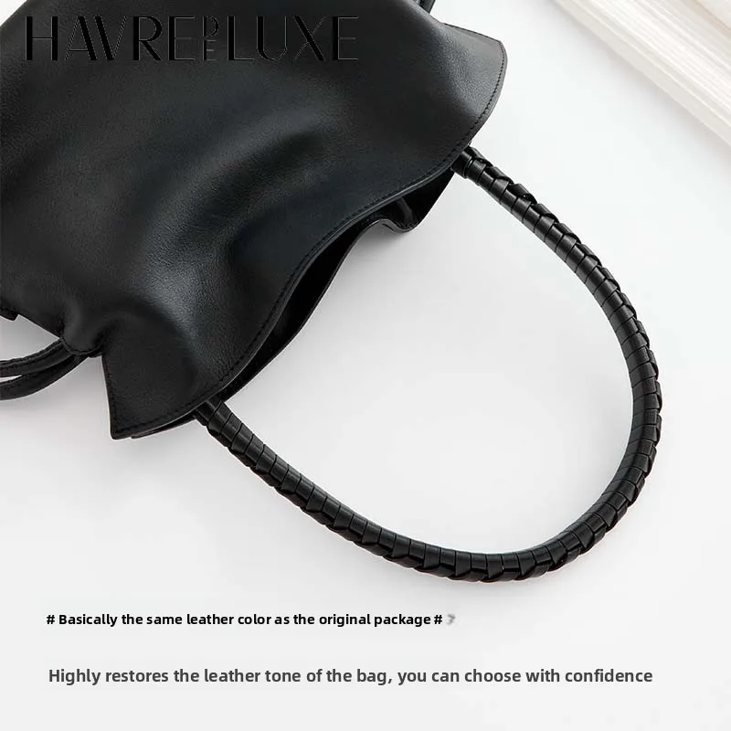 Черный спиральный тканый плечевой ремень для женской сумки - Фотография_4