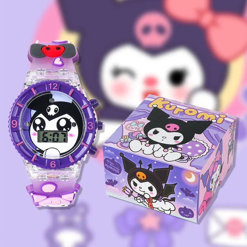 Новые детские часы hello kitty с коробкой kuromi unicorn - Фотография_4