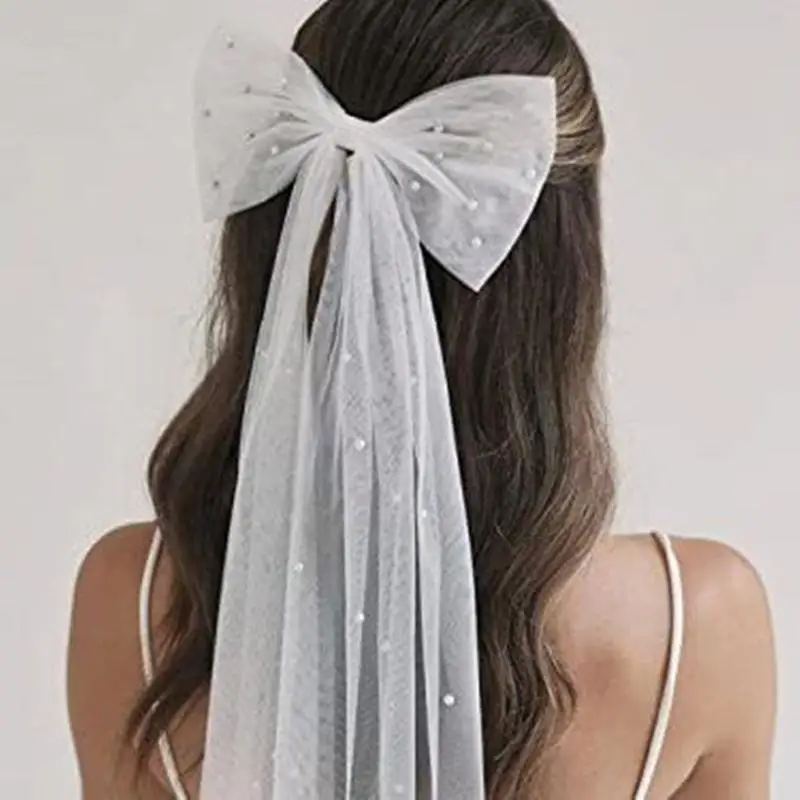 A52e short tulle bownot bridal - Фотография_3