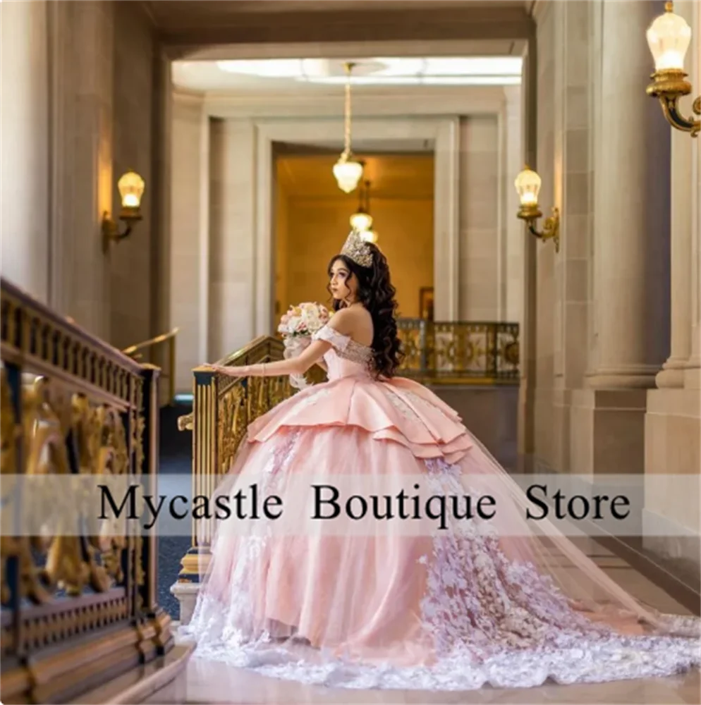 Розовое платье принцессы quinceanera - Фотография_4