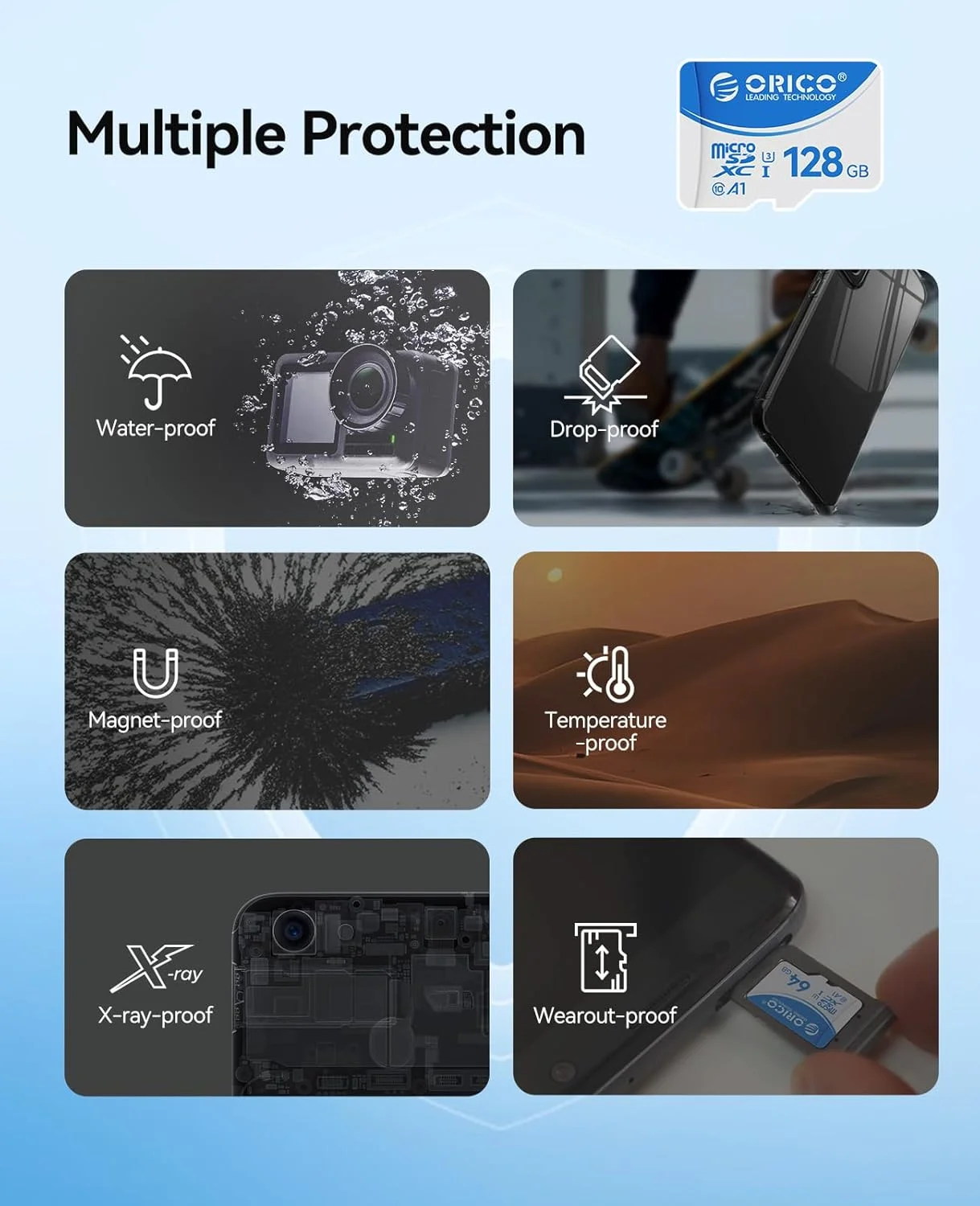 Карта памяти orico t3 128 гб microsdxc uhs-i - Фотография_4