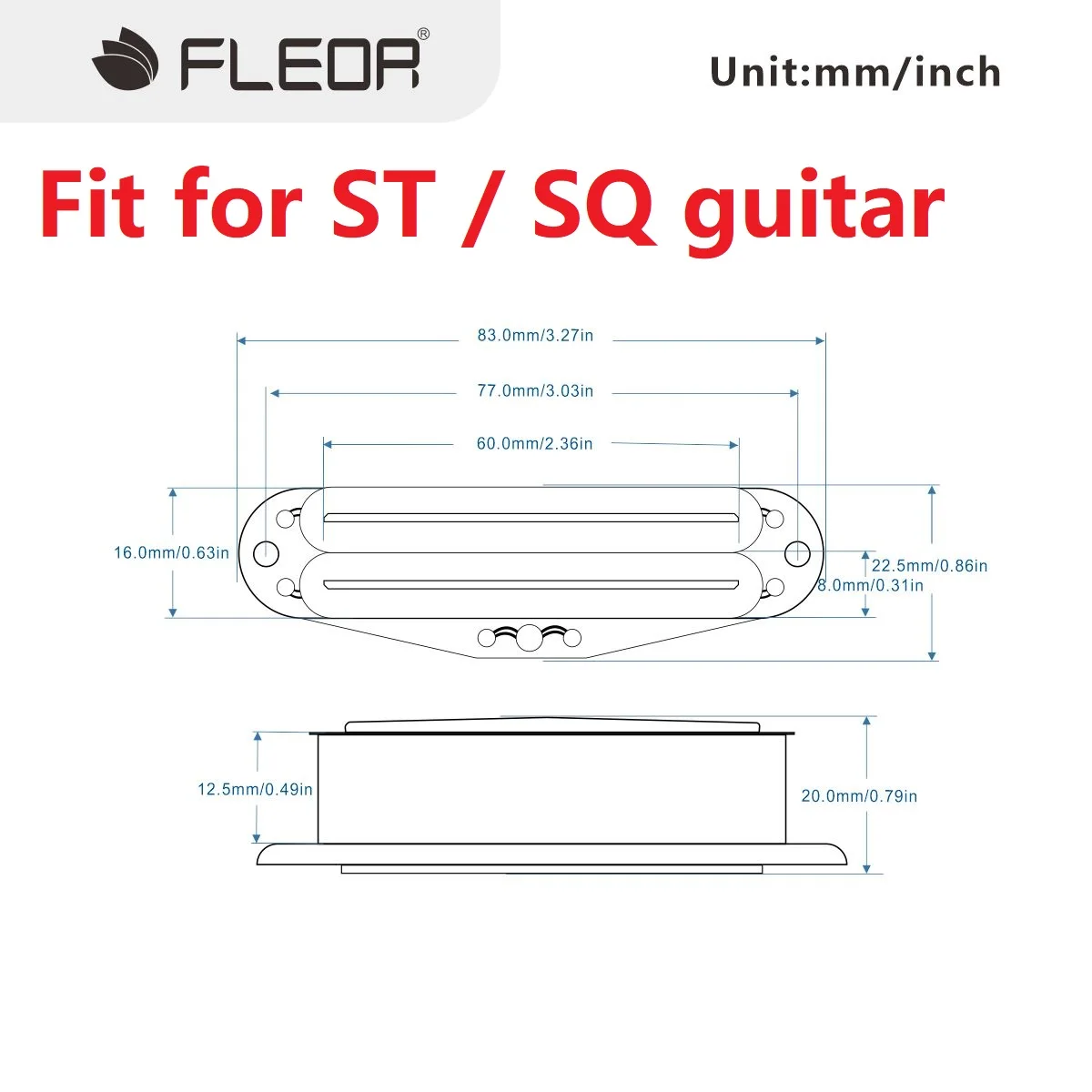 Alnico 5 hot dual rails хамбакер звукосниматель с одной катушкой - Фотография_4