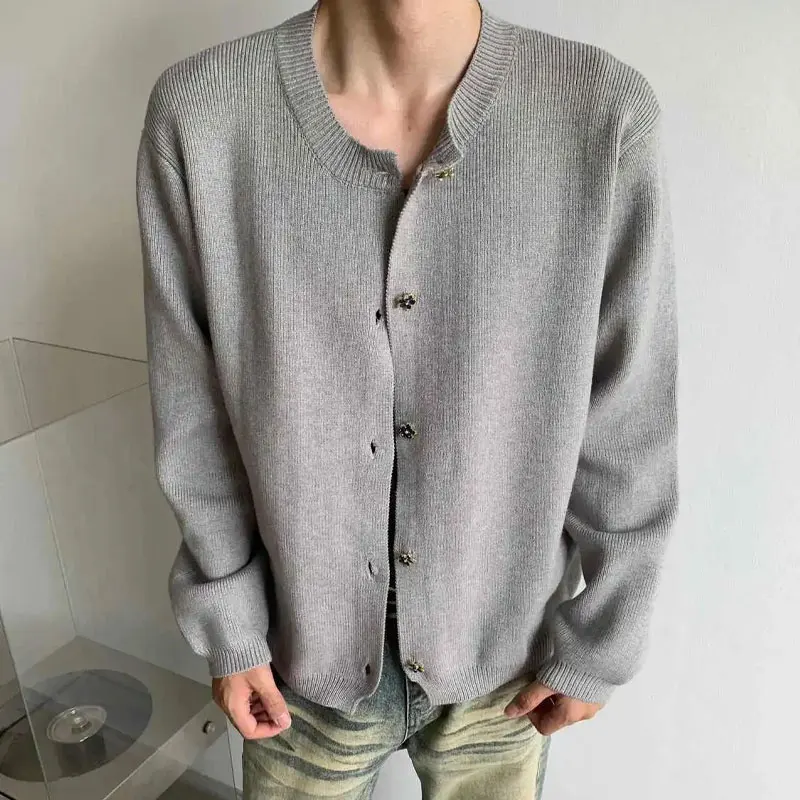 Корейский модный однобортный кардиган - Фотография_4