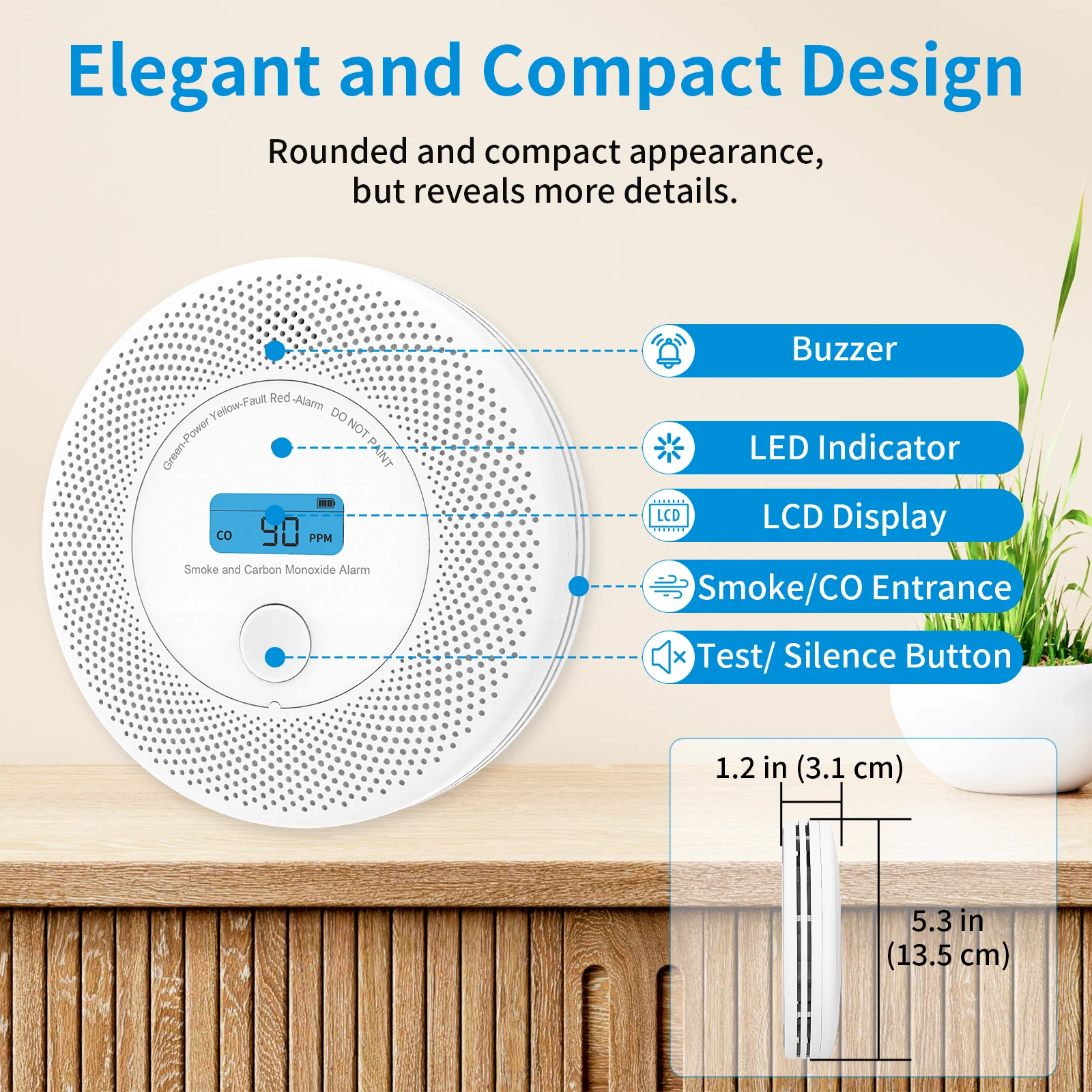 Комбинированный детектор дыма и угарного газа на 10 лет - Фотография_3