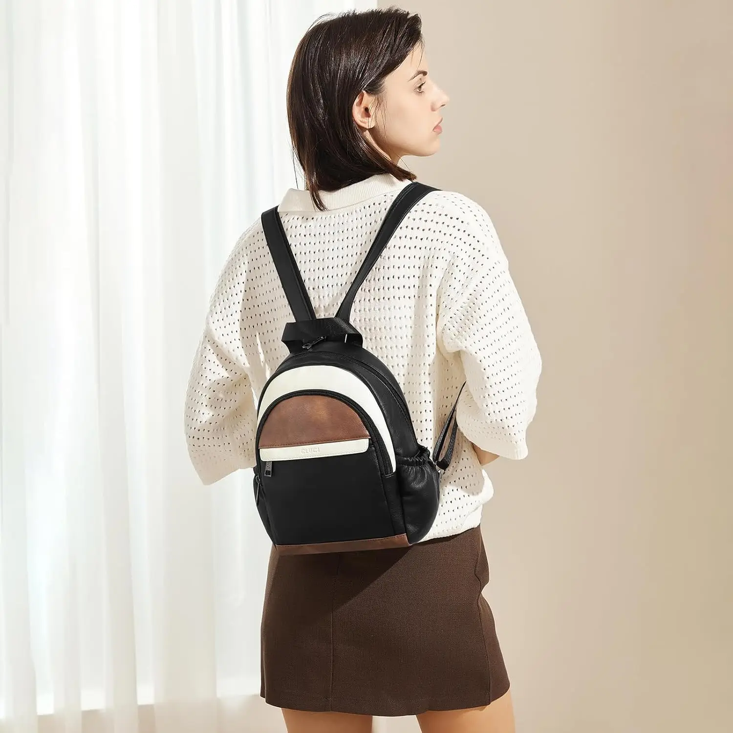 Cluci сумка-слинг для женщин кожаный - Фотография_2