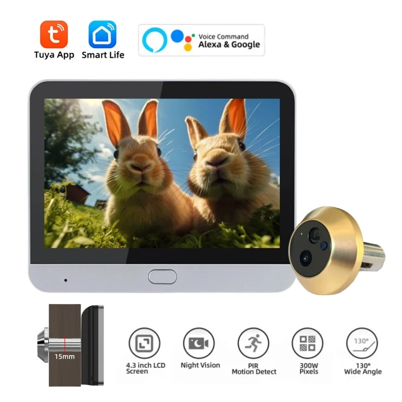 Дверная камера smart life с глазком 2