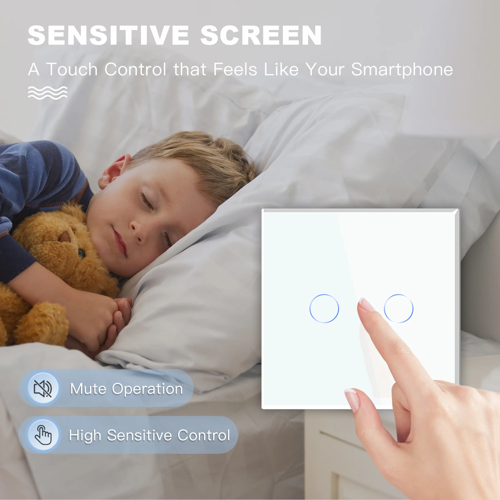 Сенсорные выключатели bseed 1/2/3gang - Фотография_3