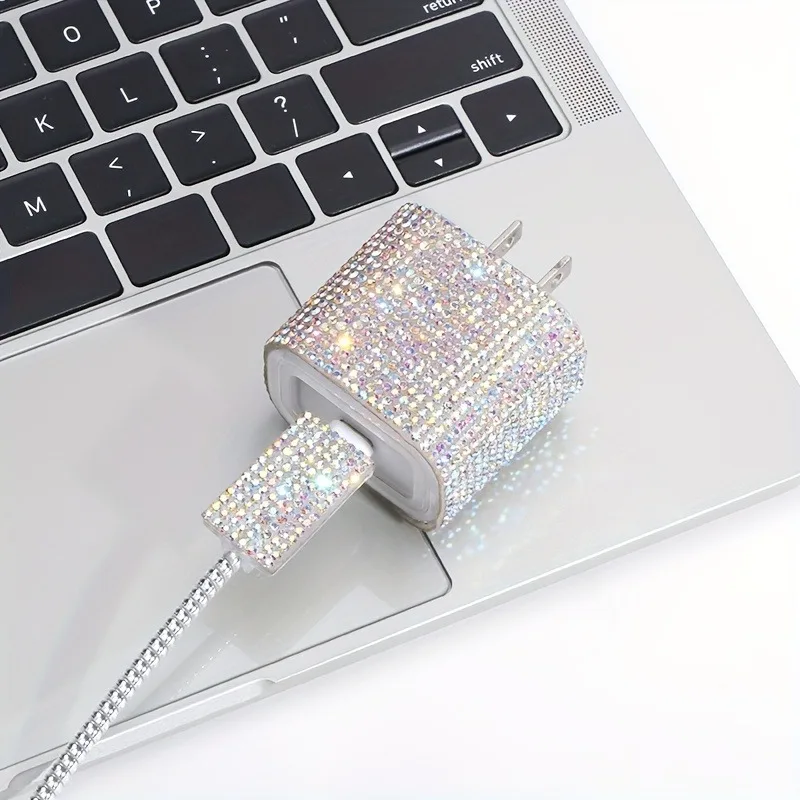 Роскошный чехол для зарядного устройства с бриллиантами для iphone 16 - Фотография_4