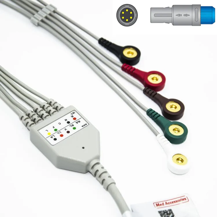 Совместимый 6-контактный кабель. удобный цельный медицинский аксессуар с 3
