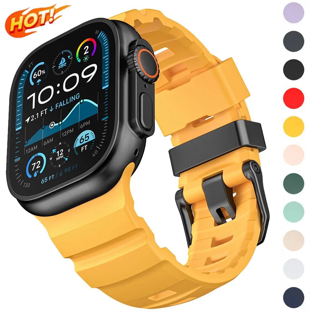 Силиконовый ремешок trail для apple watch ultra 3 2 49 мм