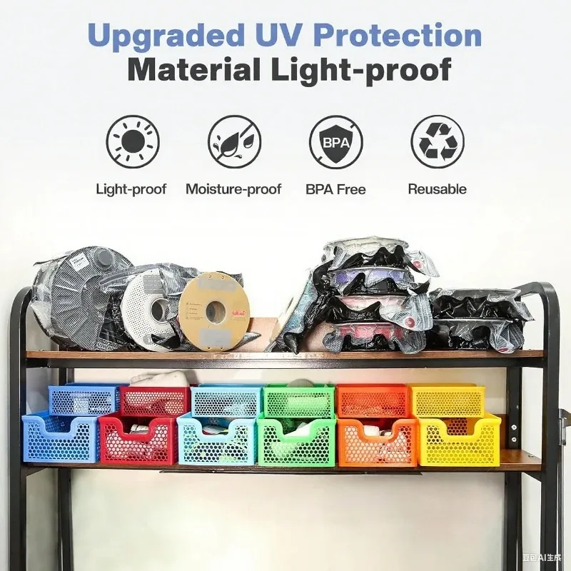 Улучшенный черный вакуумный мешок для хранения филамента pla abs petg - Фотография_6