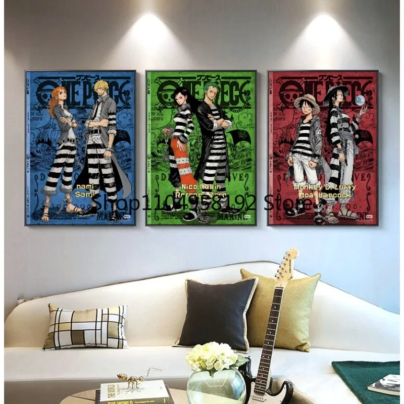 Цельный луффи, винтажные плакаты с надписью - Фотография_3