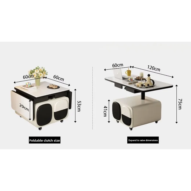 Выдвижной чайный передвижной чайный столик для гостиной - Фотография_4