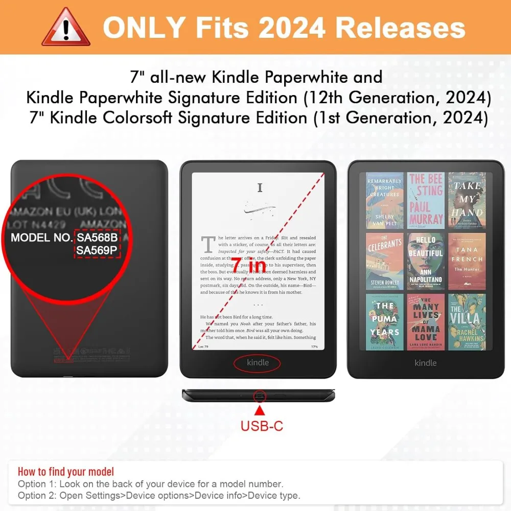 Чехол для kindle paperwhite 2024 12-го поколения и colorsoft - Фотография_2