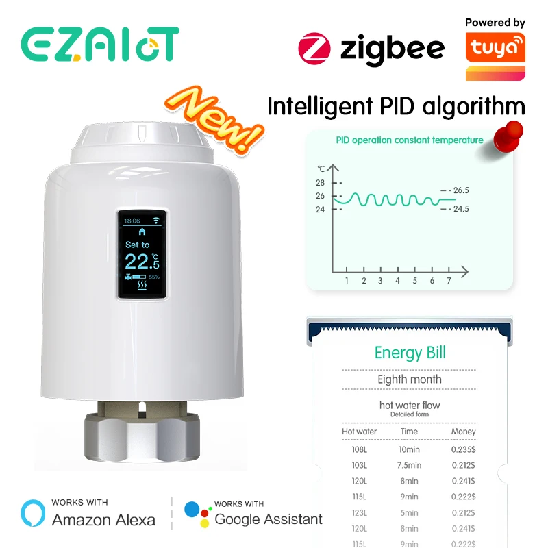 Умный привод радиатора tuya zigbee3.0 trv - Фотография_4