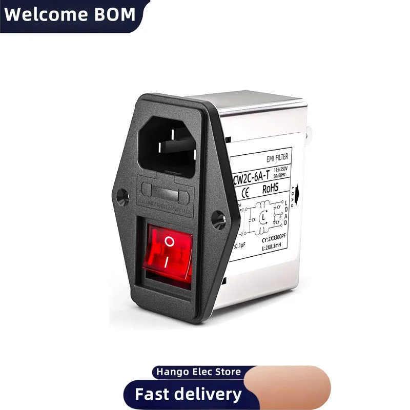 Силовой фильтр розетки iec emi - Фотография_3