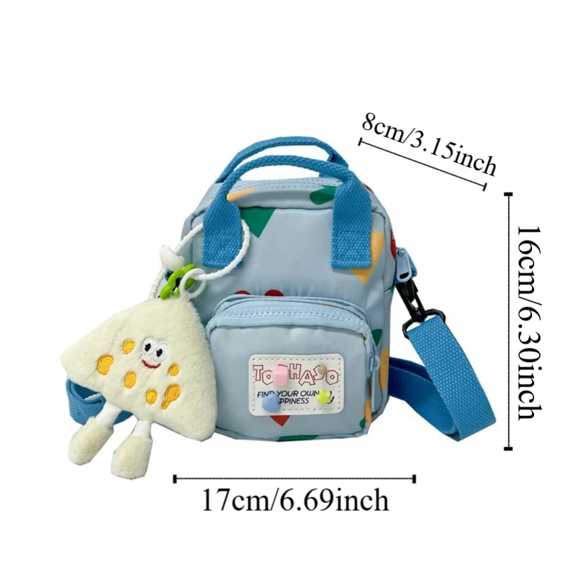 Корейская стильная сумка через плечо с мультяшным принтом в виде сердца - Фотография_6