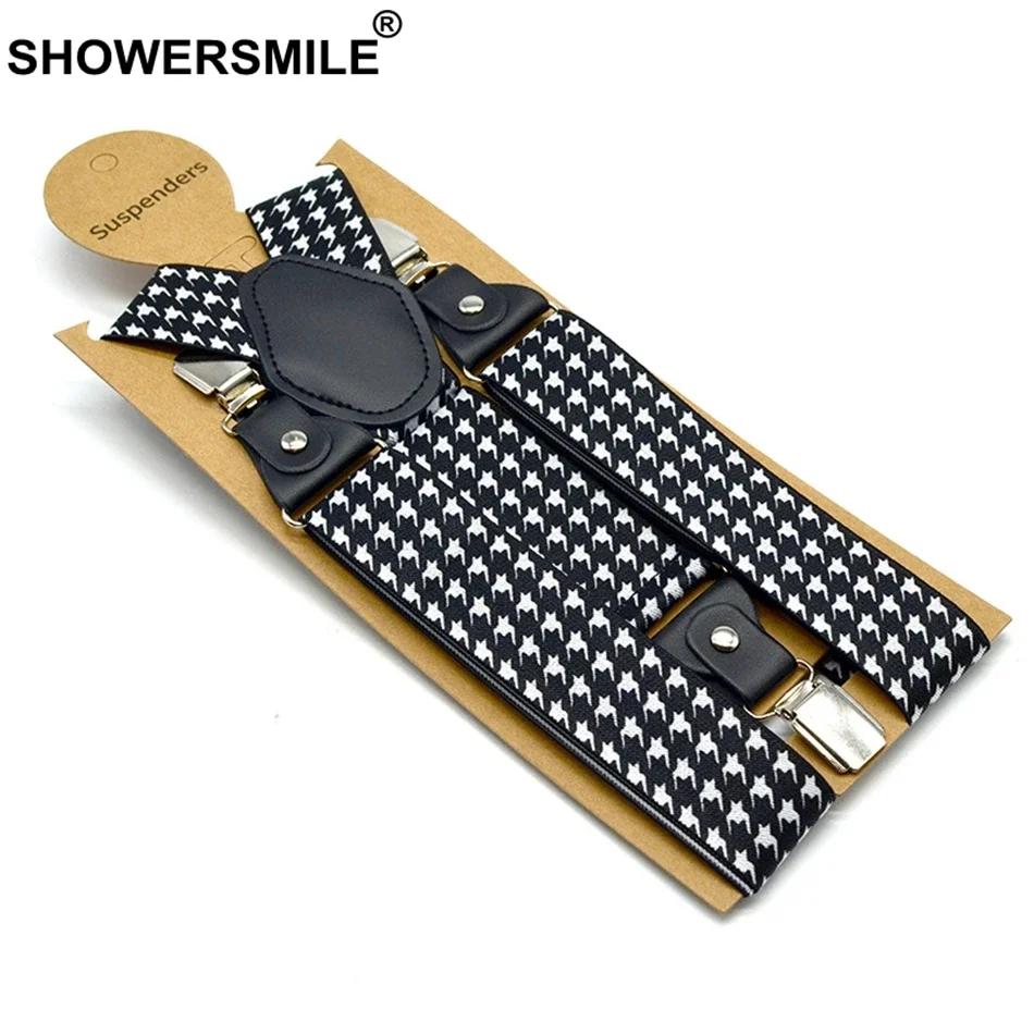 Showersmile подтяжки с узором «гусиные - Фотография_3