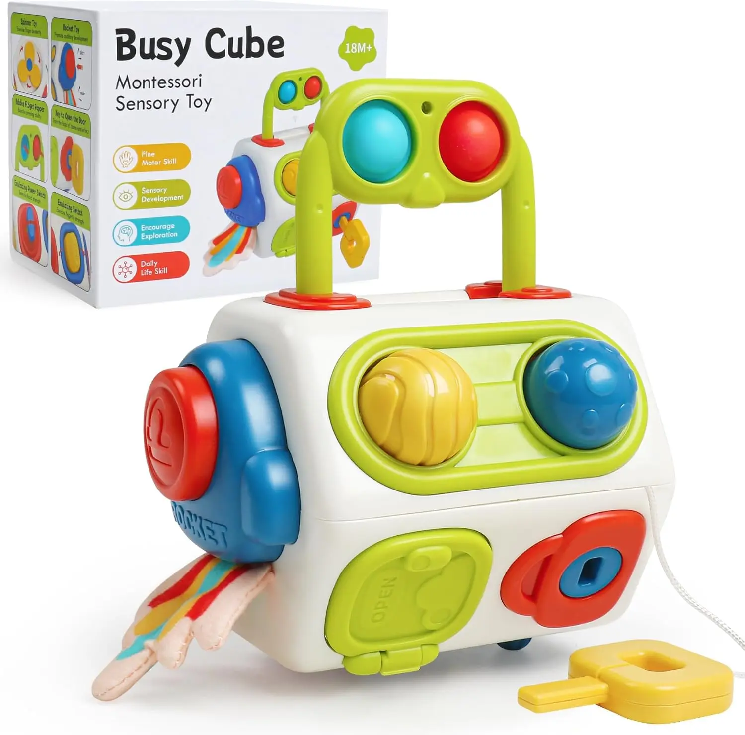 Игрушки монтессори busy cube для малышей