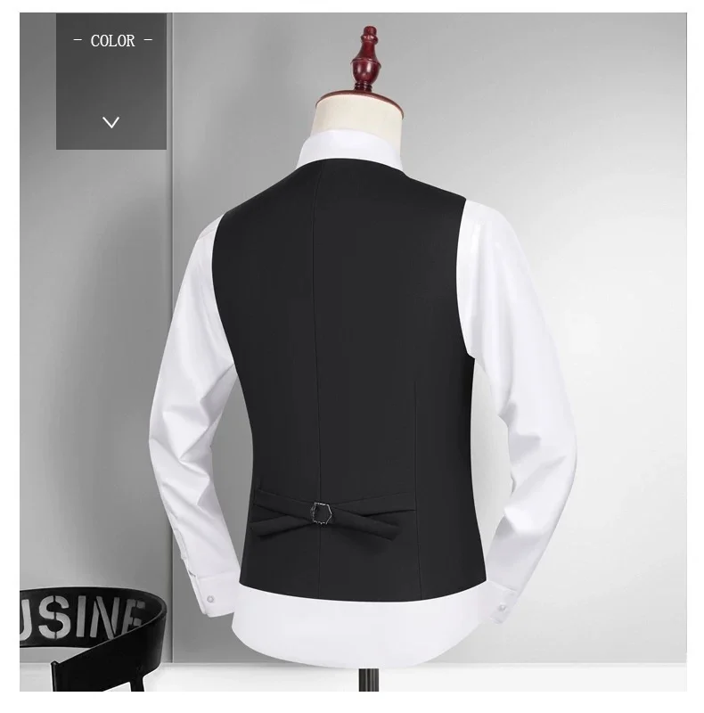 Модный однобортный костюм жилеты - Фотография_5