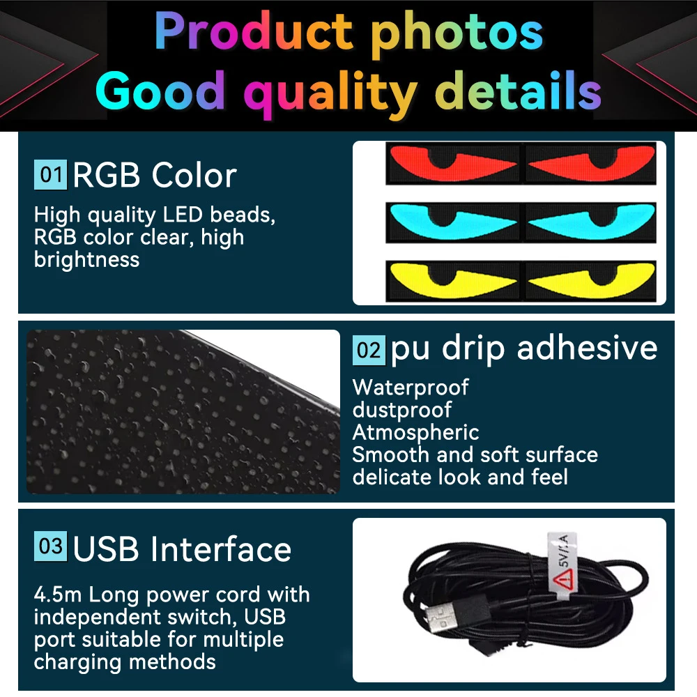 Usb 5 в светодиодный матричный пиксельный светильник - Фотография_6