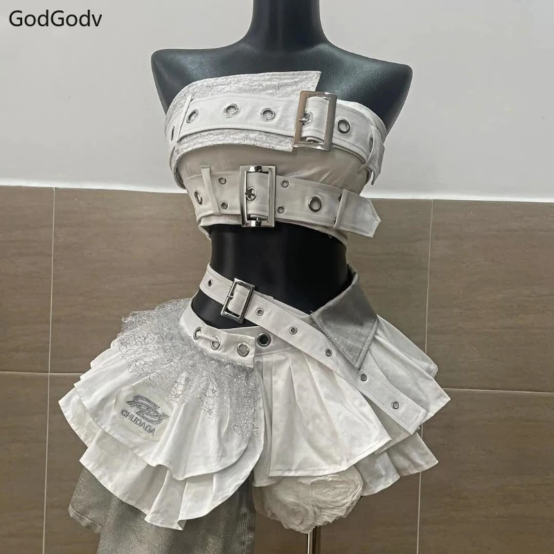 Летние винтажные элегантные женские комплекты из 2 предметов y2k - Фотография_6