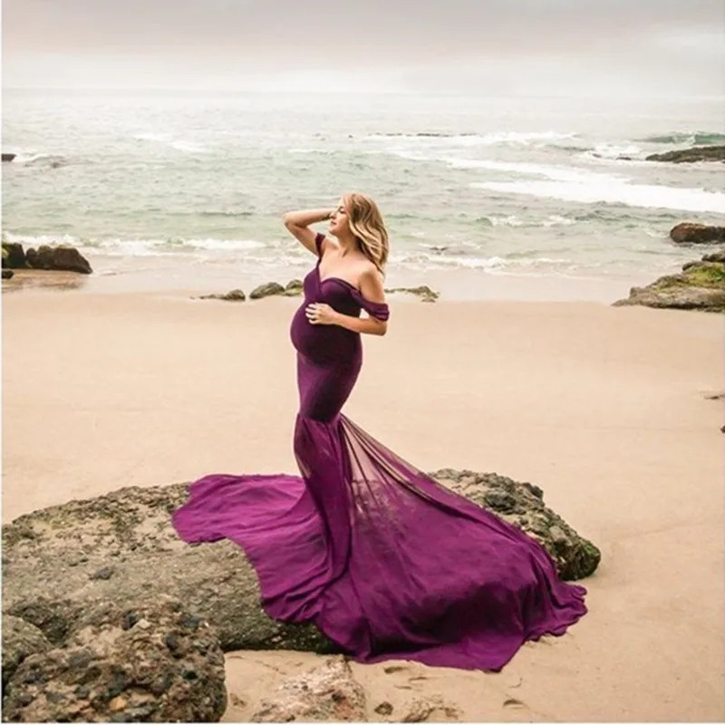 Шифоновые платья для беременных для фотосессии - Фотография_4