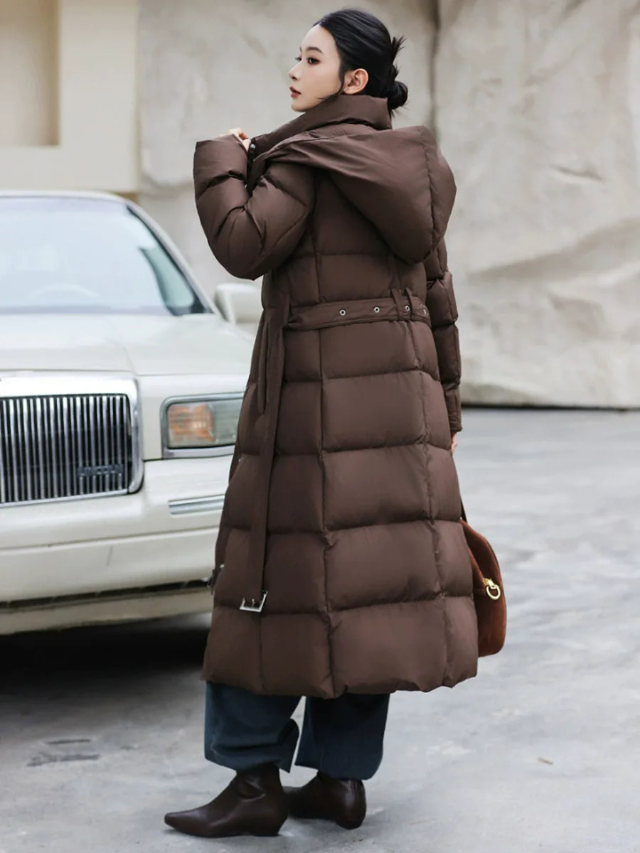 Женский пуховик с длинной талией - Фотография_3