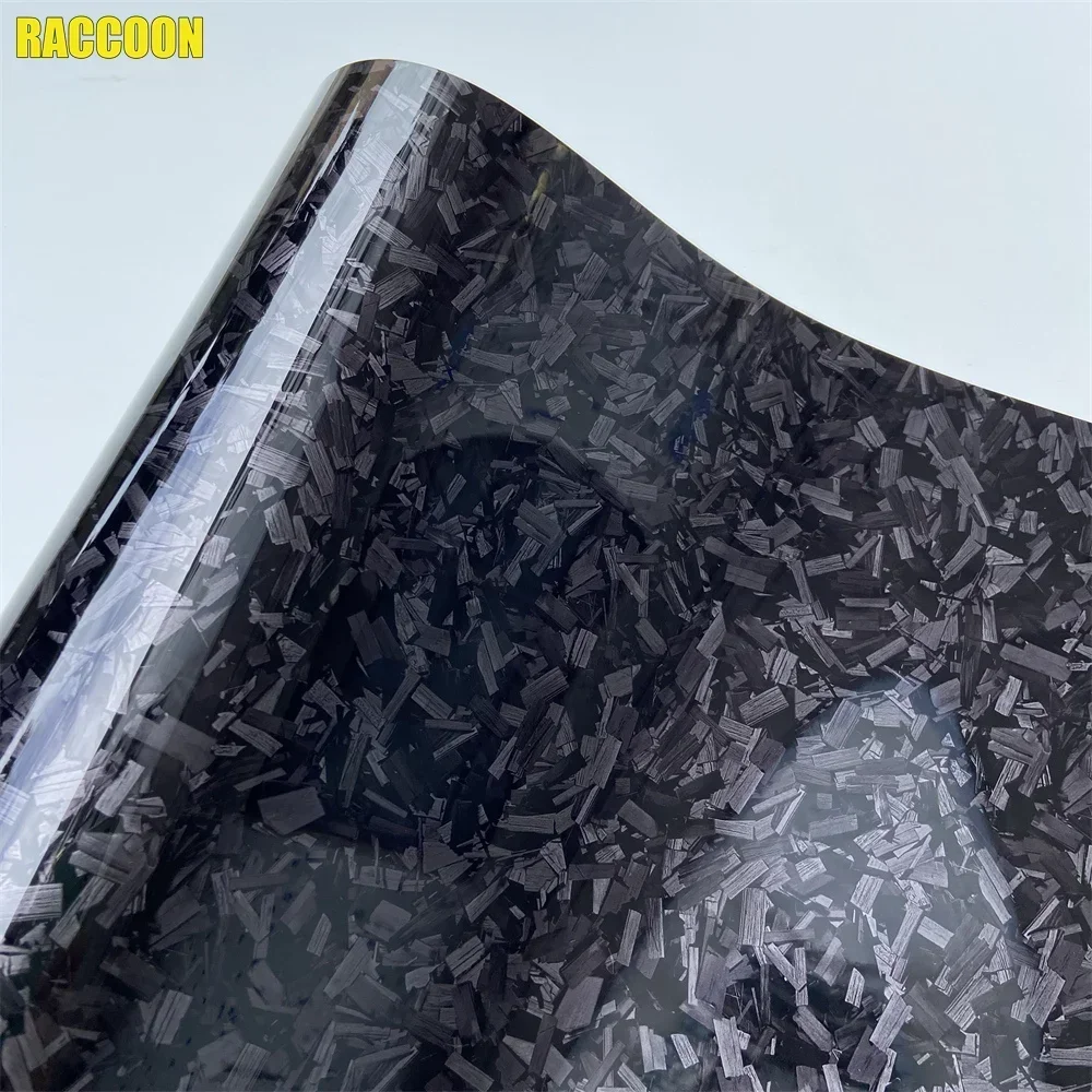 Глянцевая черная кованая виниловая пленка из углеродного волокна