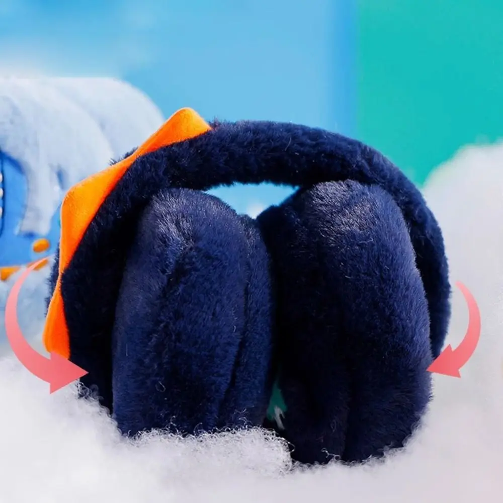 Теплые наушники с изображением маленького динозавра - Фотография_3