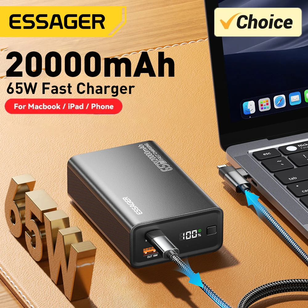 Essager power bank 20000 мач портативный