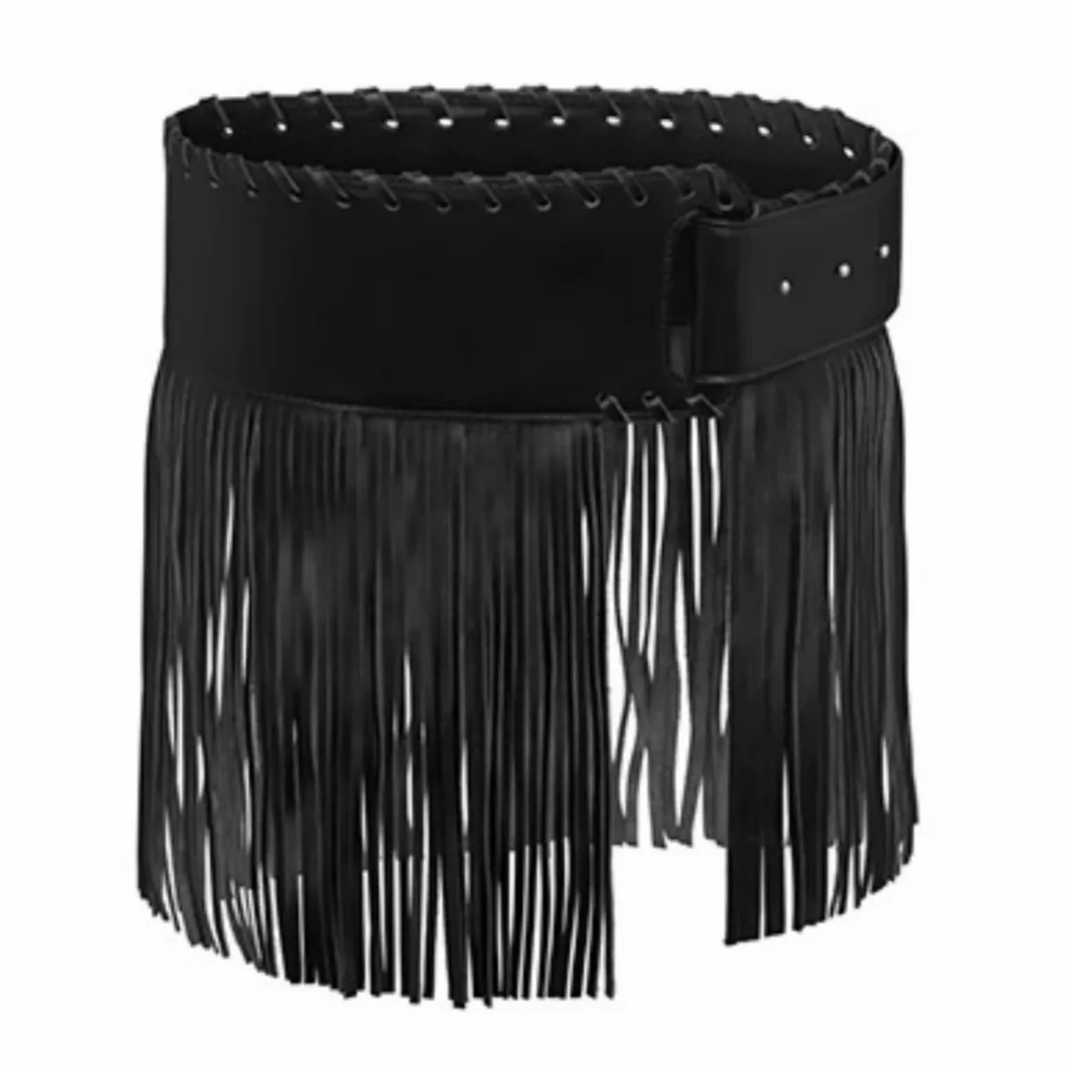 Женский широкий ремень с кисточками в стиле панк - Фотография_4