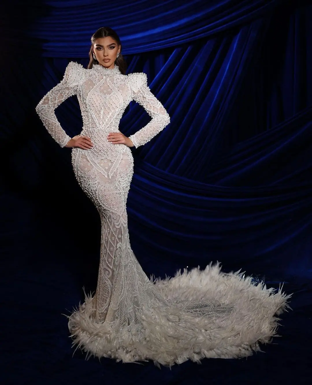 Женское свадебное платье с юбкой-годе - Фотография_2