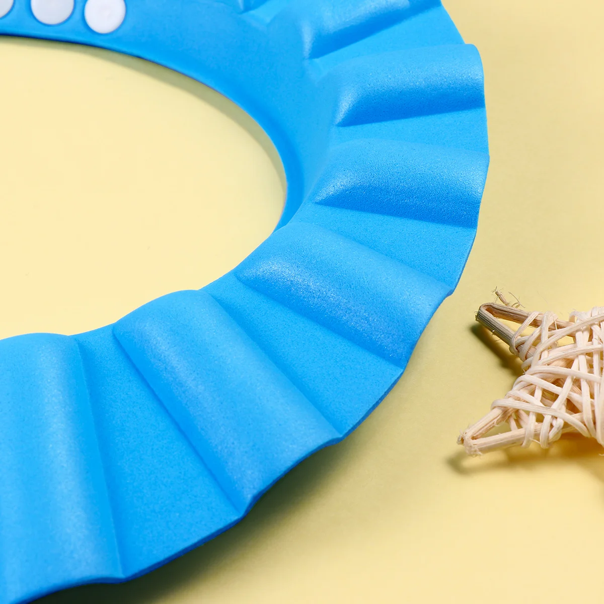 Регулируемая темно-синяя детская шапочка для душа - Фотография_4