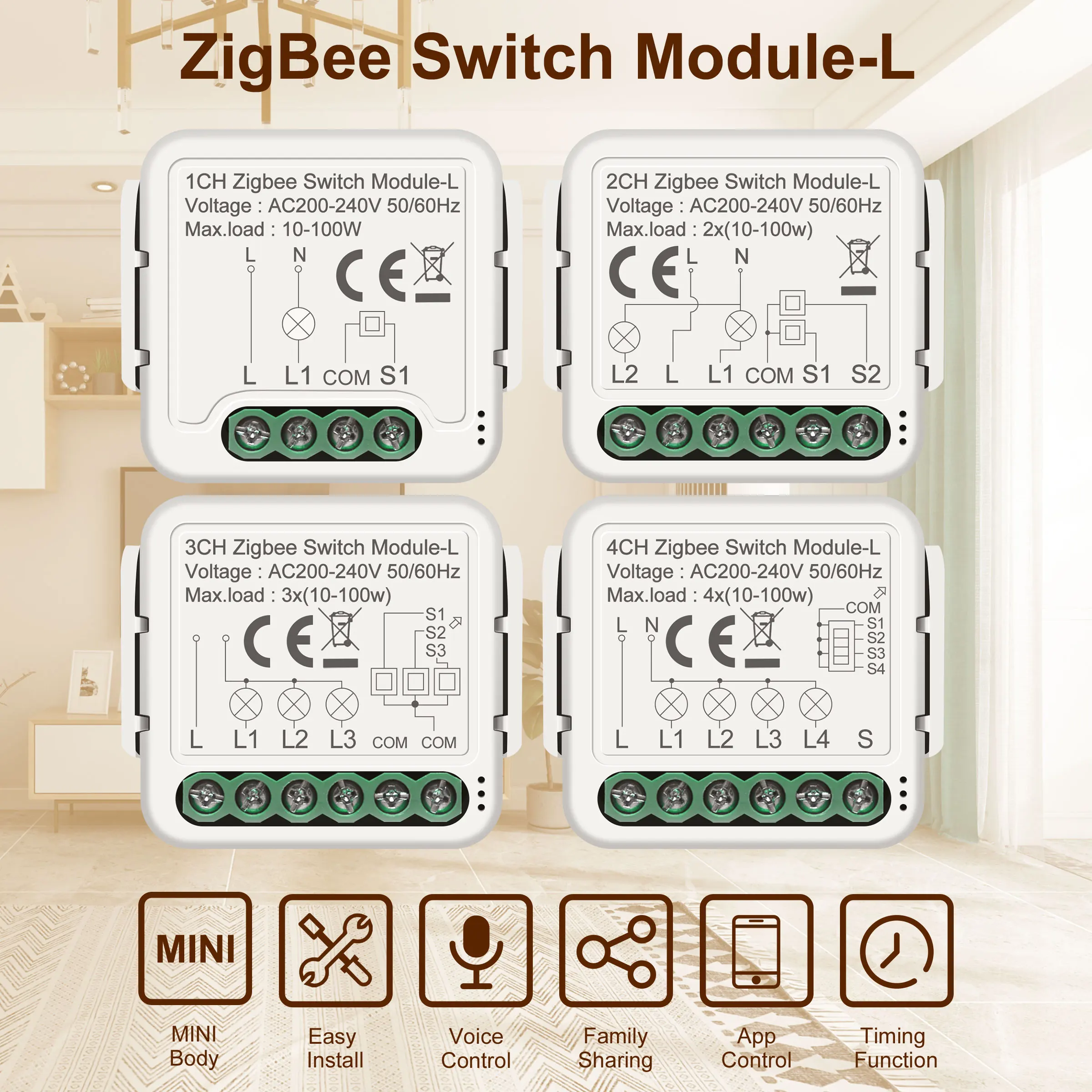 Модуль умного переключателя girier tuya zigbee 3.0 - Фотография_2