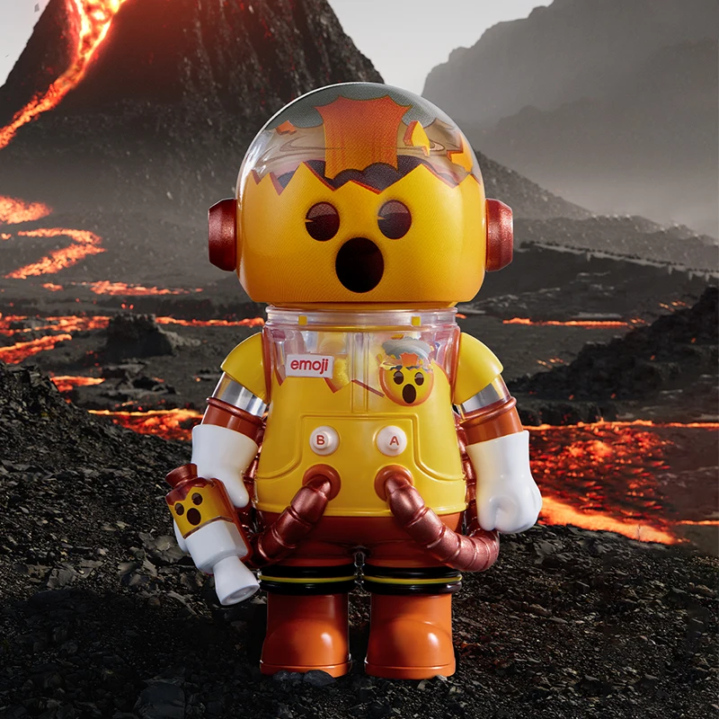 Pop mart mega space molly 100% × серия emoji 1 шт - Фотография_6