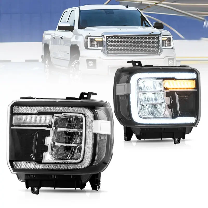 Передние фары для gmc sierra 2500hd 3500hd 2015-2019 vland - Фотография_5