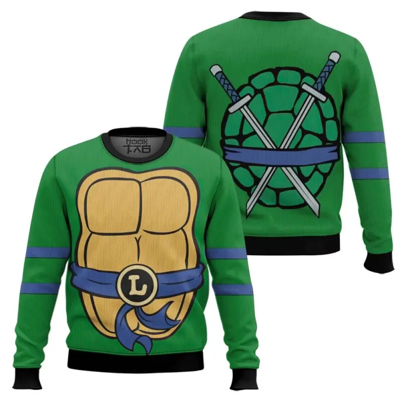 Tmnt l d r m ugly christmas sweater - Фотография_2