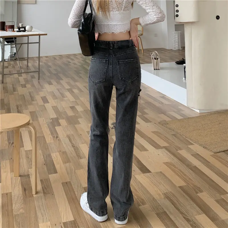 Smoky grey women's jeans with - Фотография_3