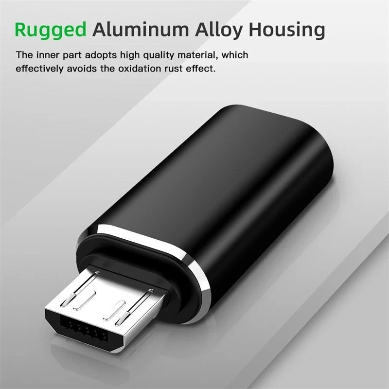 Разъем адаптера usb типа c к micro usb android для телефона - Фотография_6