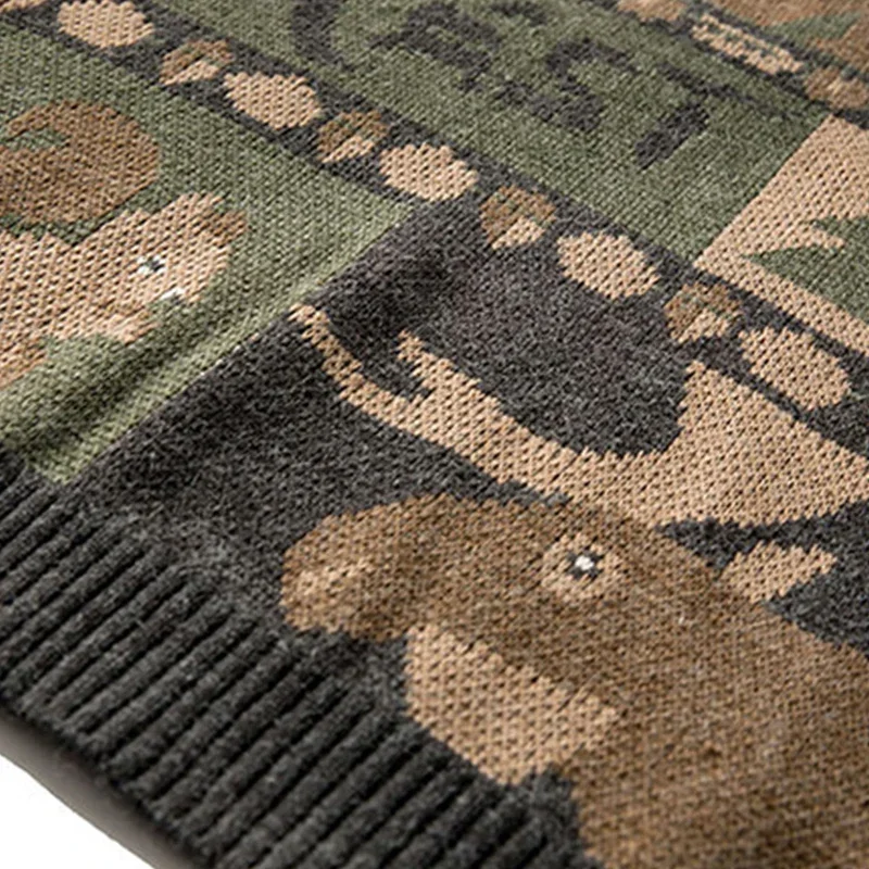 Y2k зимний винтажный свитер для - Фотография_4