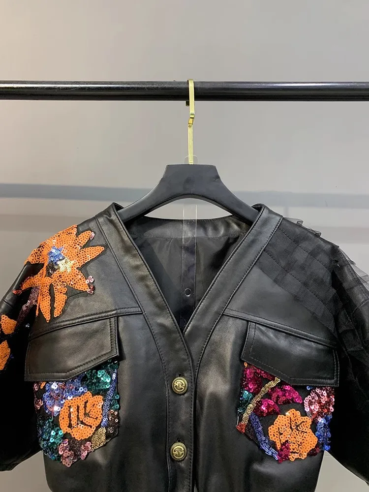 Женская куртка из натуральной кожи из овчины - Фотография_3