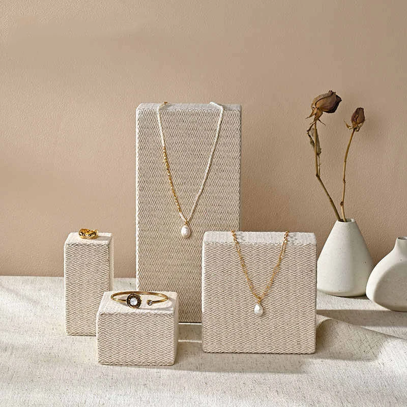 Woodten льняной реквизит для демонстрации ювелирных изделий для колец - Фотография_2